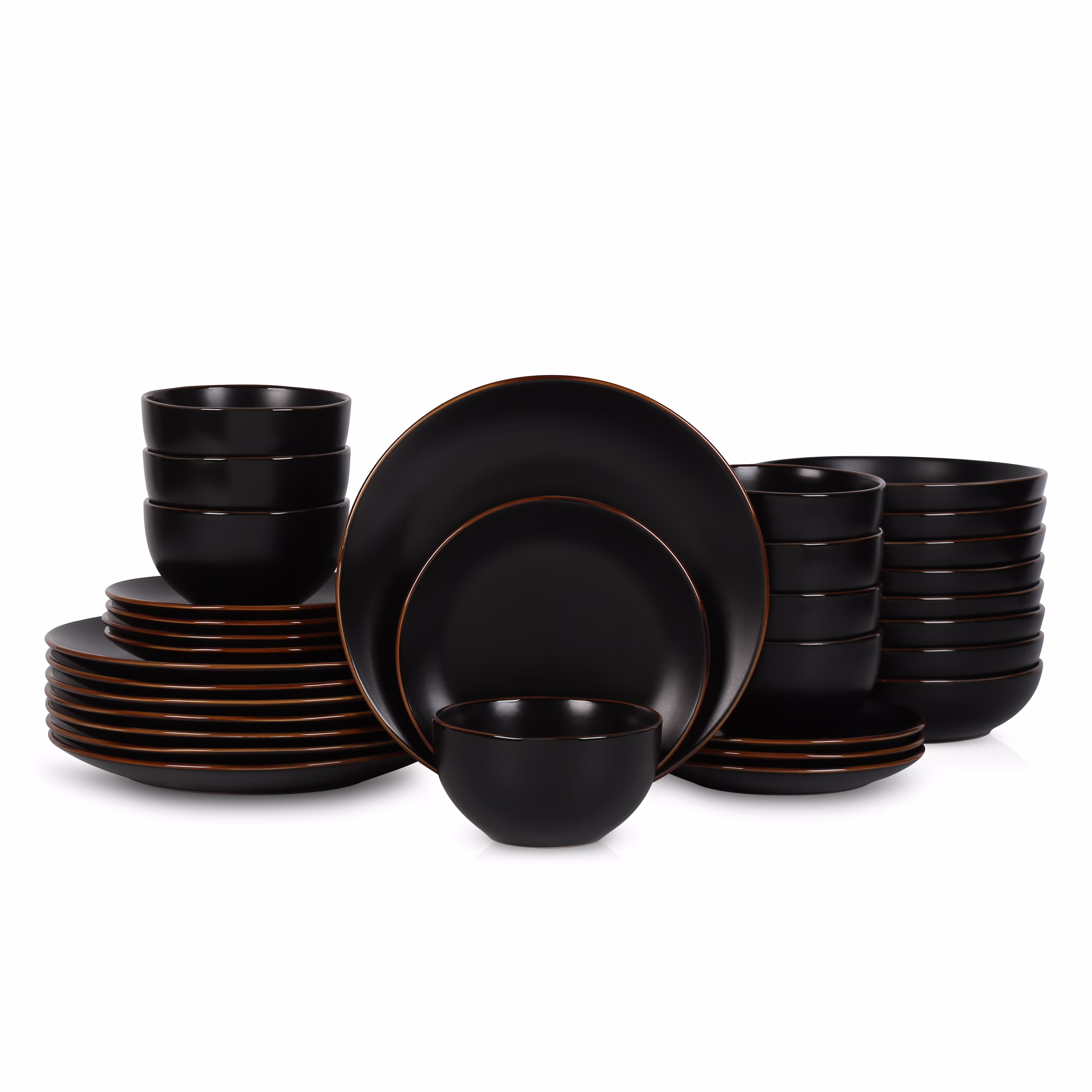 Brasa Stoneware Collection Dinnerware Set, 32 Piece Service for 8, Blue(Blue/32) Image 3