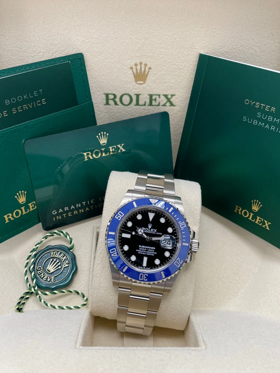 [Super Clone]Rolex White Gold Submariner Date Watch - The Blueberry - Blue Bezel - Black Dial (Ref # 126619LB)