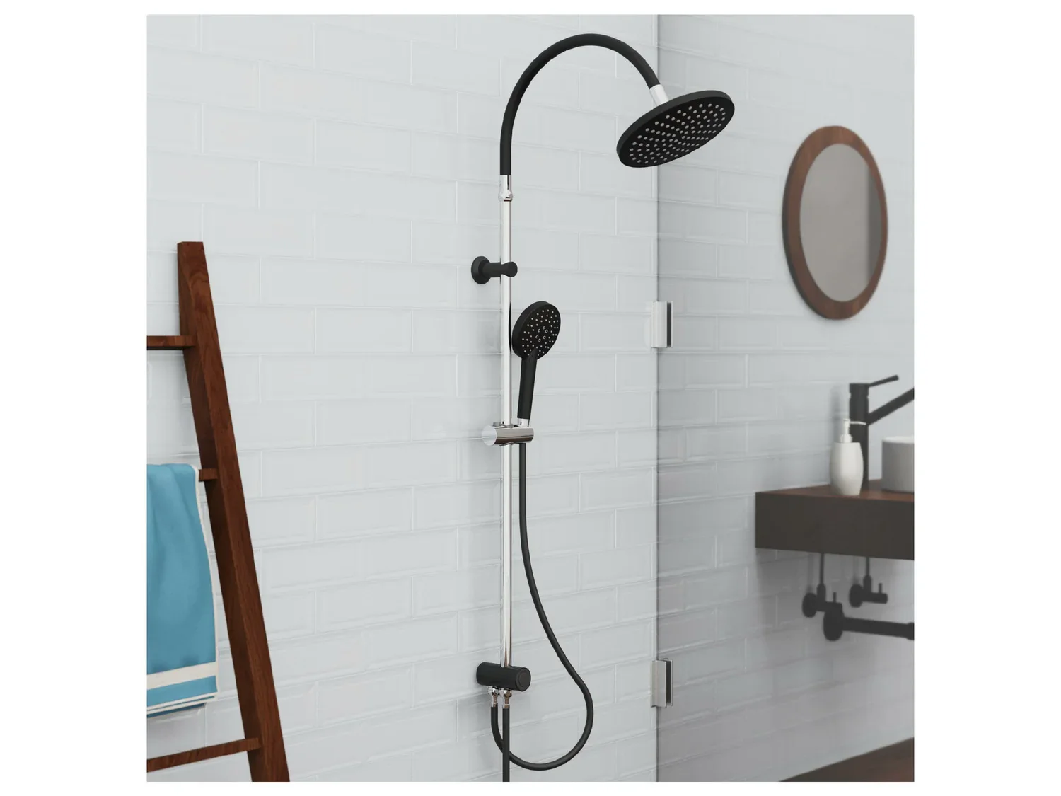 Schtte Colonne de douche MATAO RAIN, douche  pluie mobile et douchette