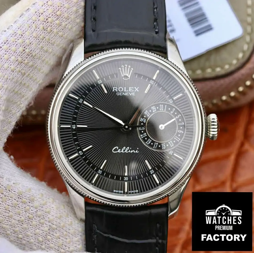 Rolex Celini Date 50519 MKS Factory Black Strap