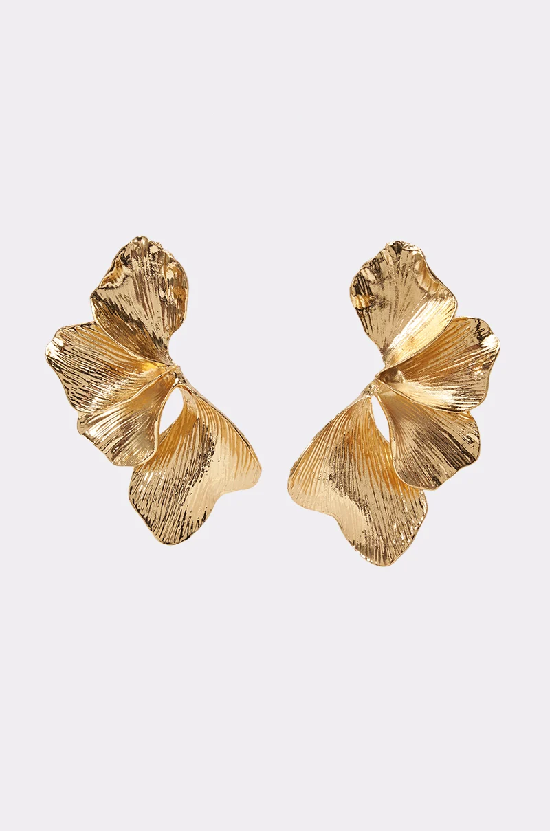 SCULPTED FLORAL EARRINGS - Akira Store