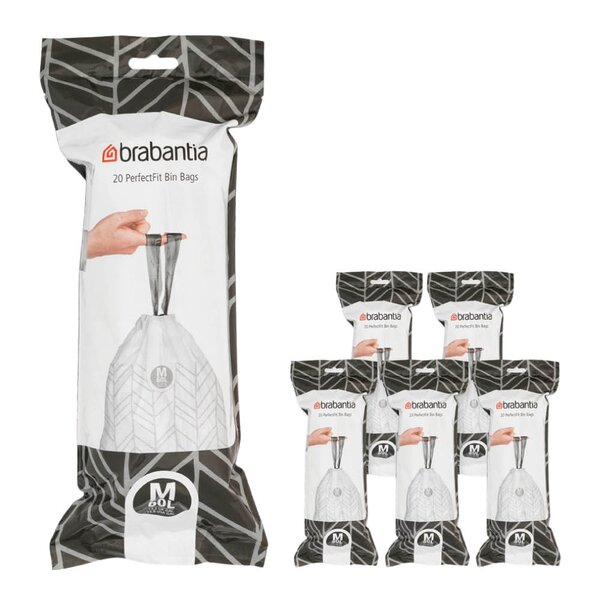 PerfectFit avfallsposer 60L 120-pack kode M hvit