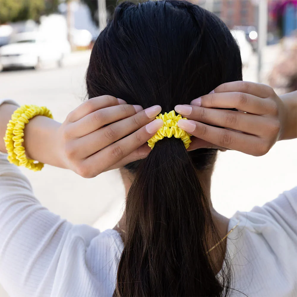 Blissy Skinny Scrunchies - Sunshine Yellow