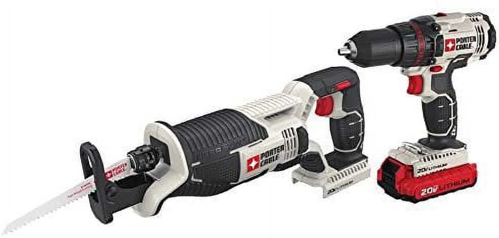 20V MAX Cordless Drill Combo Kit with Reciprocating Saw, 2-Tool PCCK603L2 - Image 2
