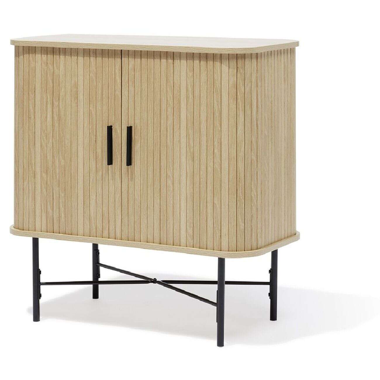 Buffet Grège bois naturel et noir - L80xP39,5xH79 cm