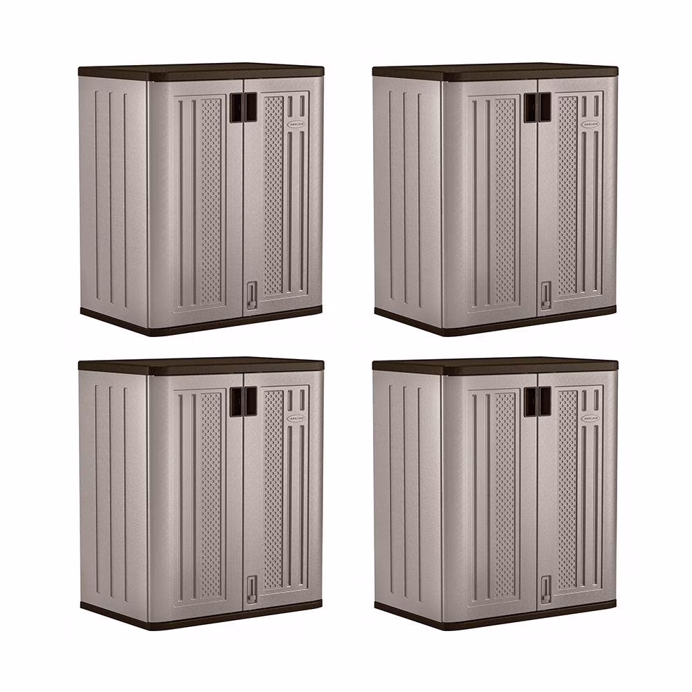 2-Shelf Resin Base Cabinet, Platinum Metallic(1 Pack) - Image 5