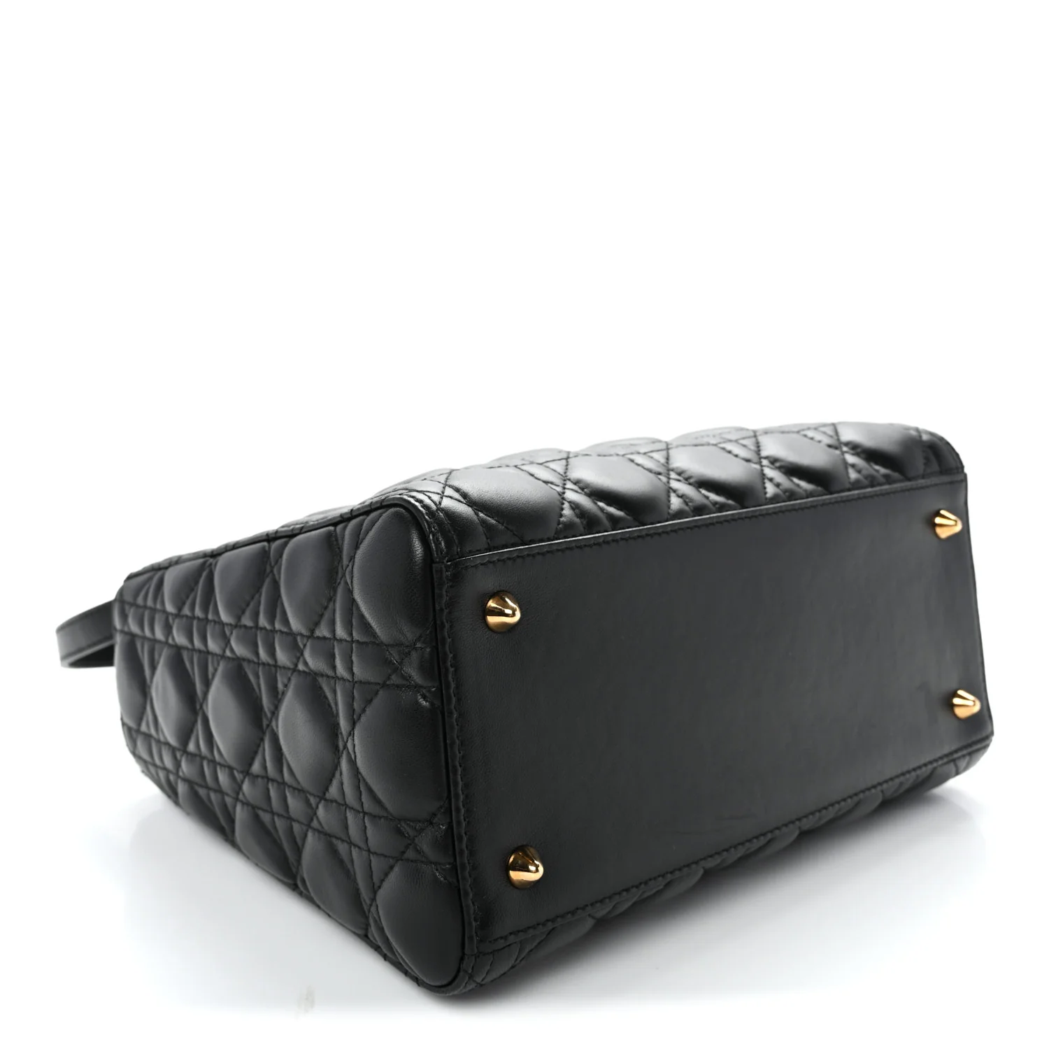 Lambskin Cannage Medium Lady Dior Black