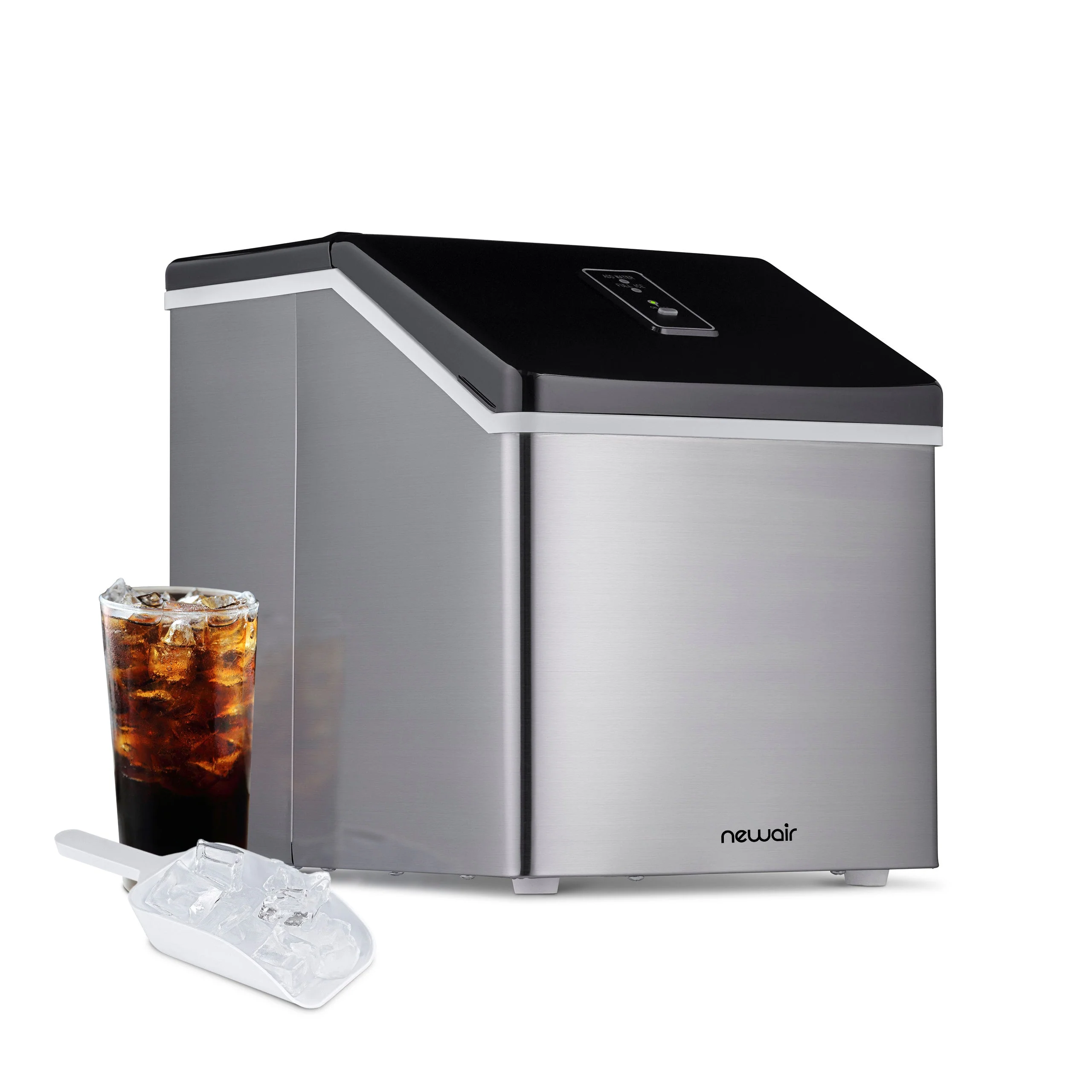 Newair Countertop Ice Maker. Clear Ice, 40 lbs/day - Stainless Steel