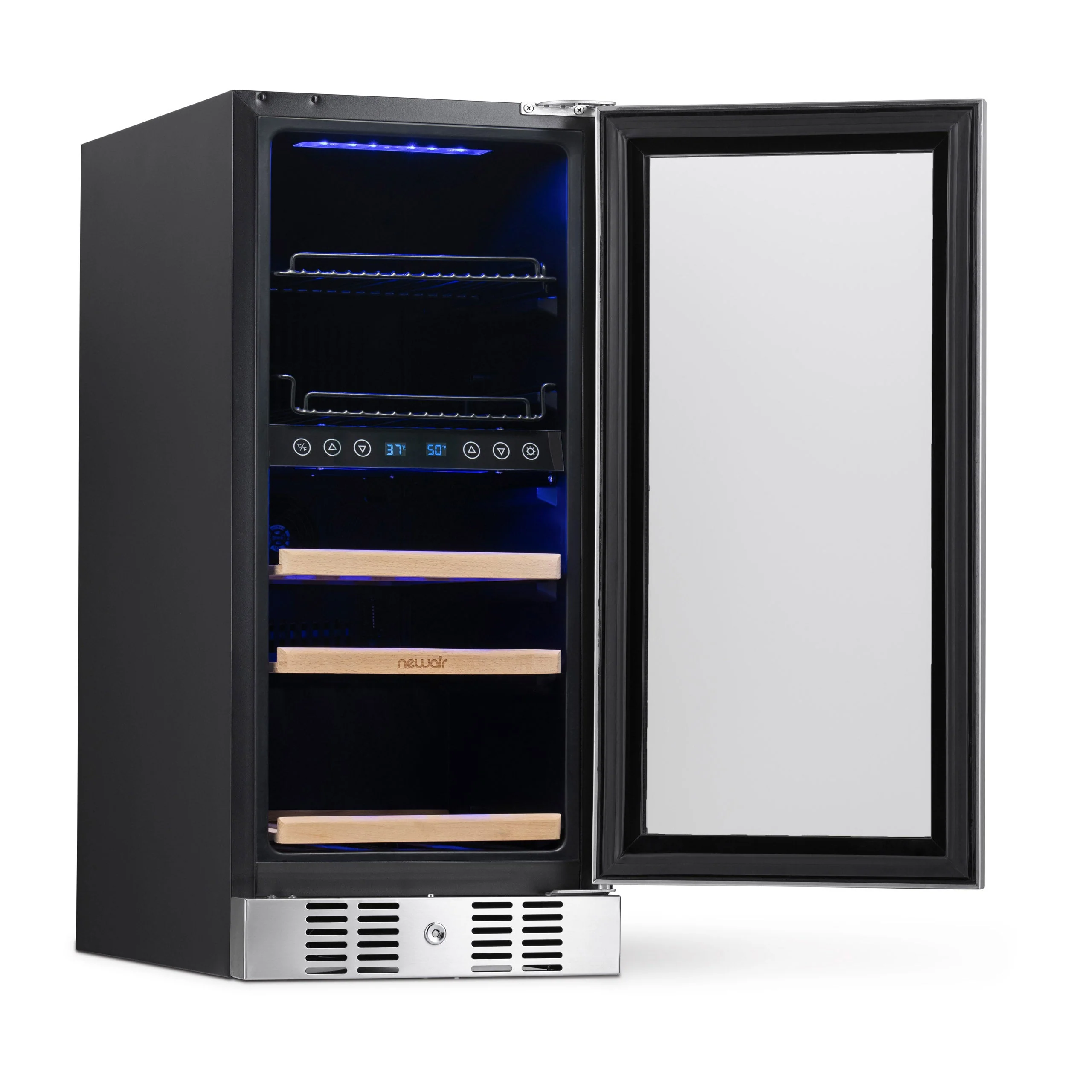 Newair 48-Can, 9-Bottle Built-in Dual Zone Beverage Fridge - 15