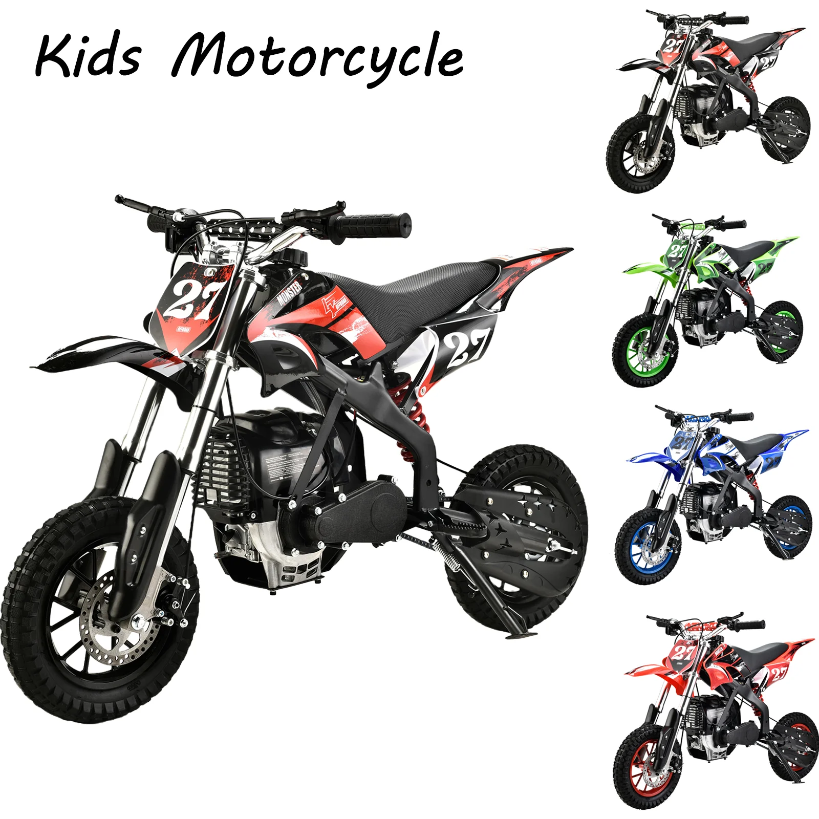 Mini Dirt Bike Gas Powered 4-Stroke 40cc Pocket Pit Bike Brakes Motorcycle for Kids Teens Black(Black) - Image 9