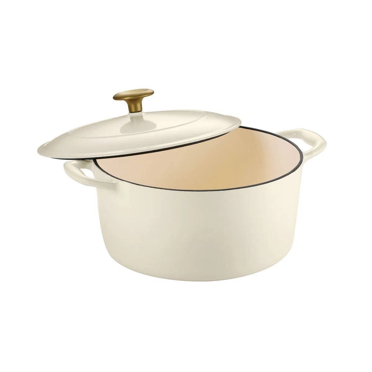 Tramontina Enameled Cast-Iron 5.5-Qt. Dutch Oven Latte