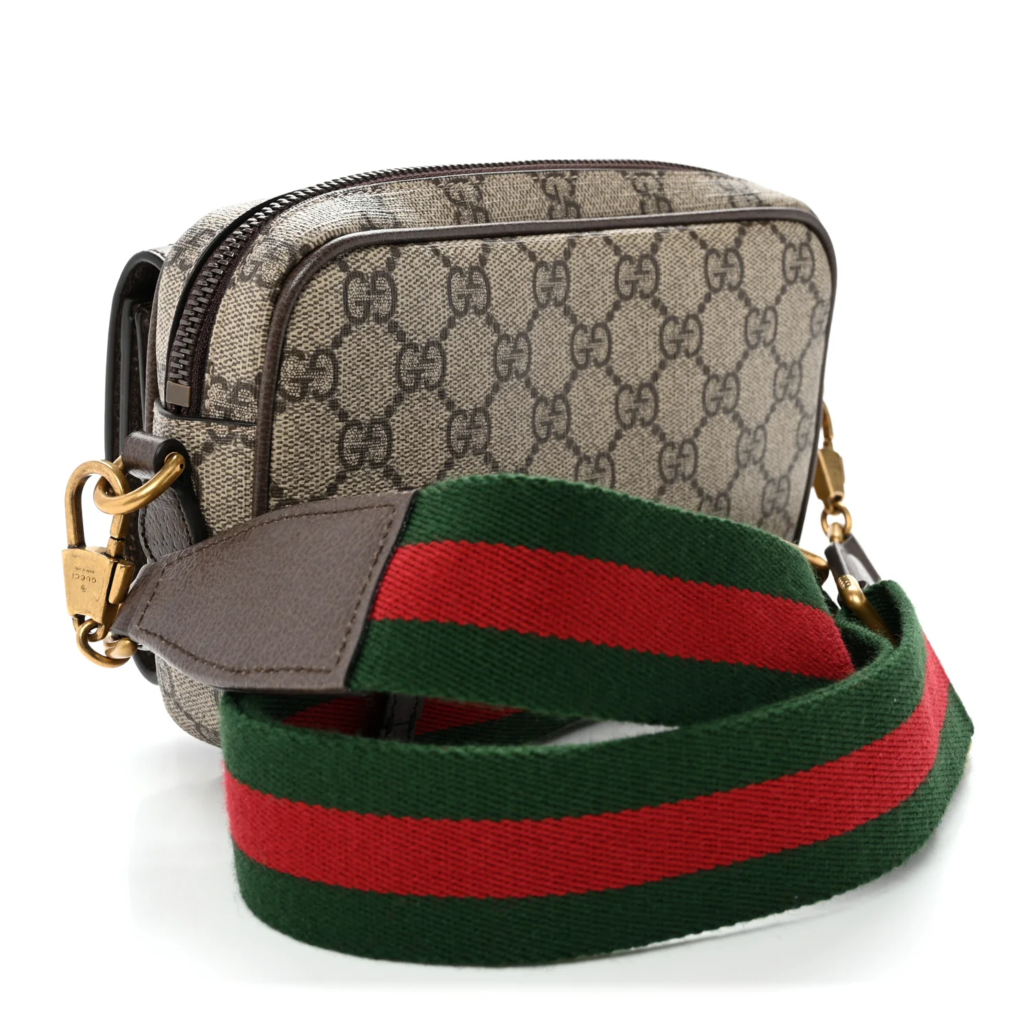 GG Supreme Monogram Web Mini Ophidia Bag Beige Ebony