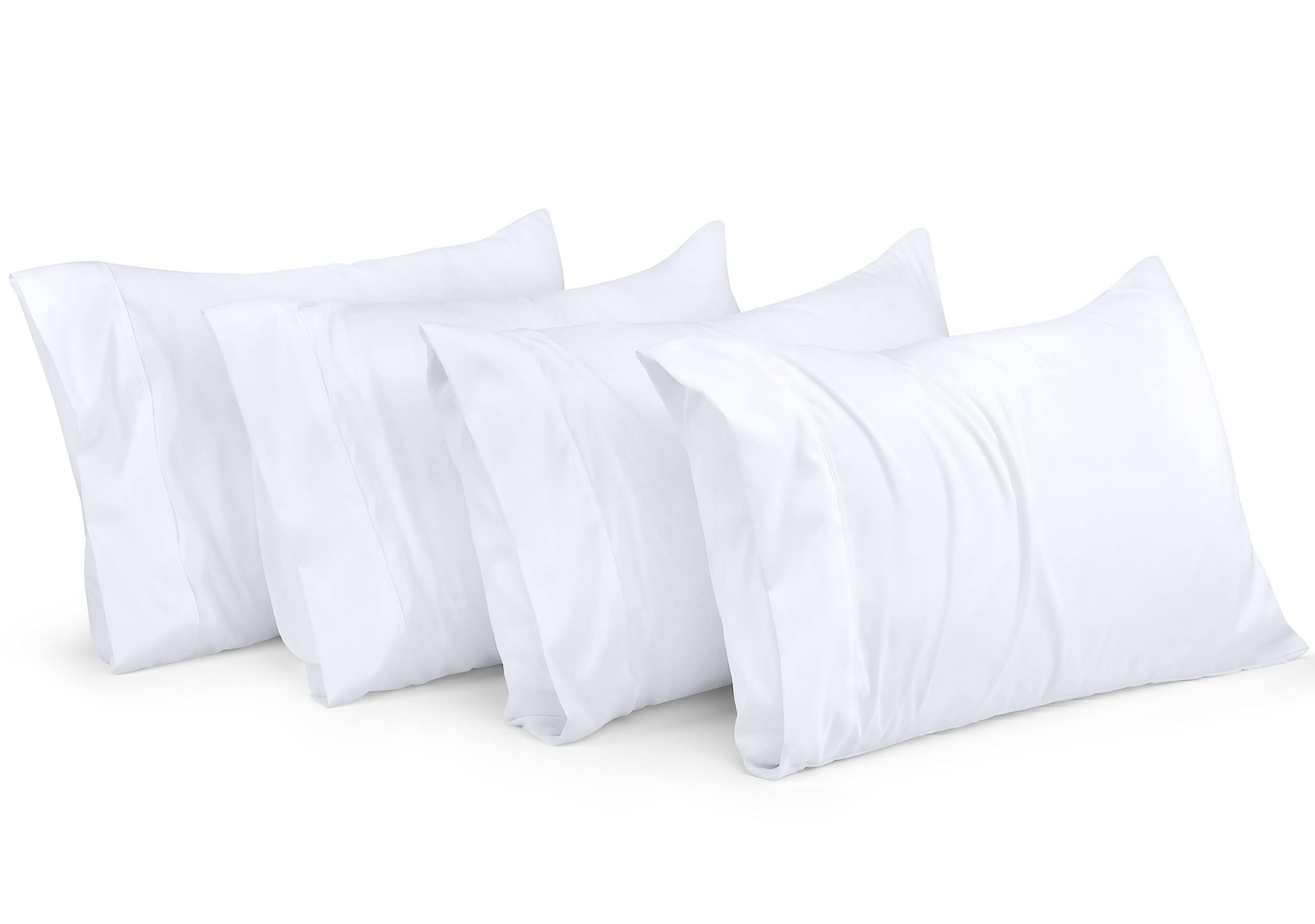 Utopia Bedding Standard Pillow Cases - 4 Pack - Envelope Closure - Soft Brushed Microfiber Fabric - Shrinkage and Fade Resistant Pillow Cases