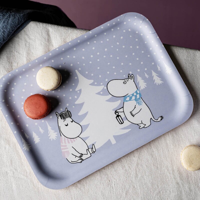 Mummi brett 20x27 cm Snøfall lilla