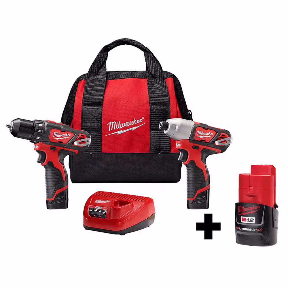 Milwaukee 2494 - 22 Kit with Free M12 2.0ah Compact Battery