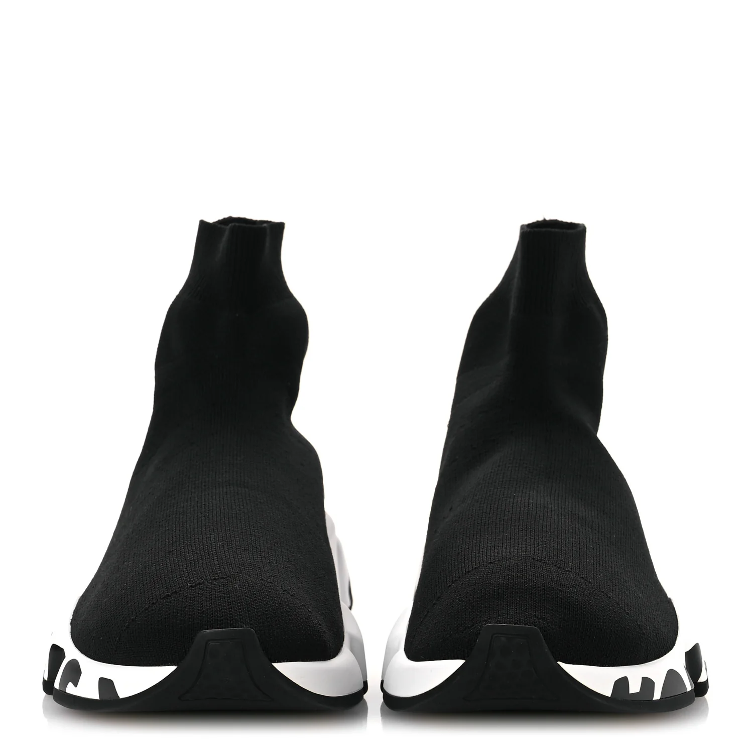 Neoprene Knit Womens Speed Graffiti Sneakers 40 Black White