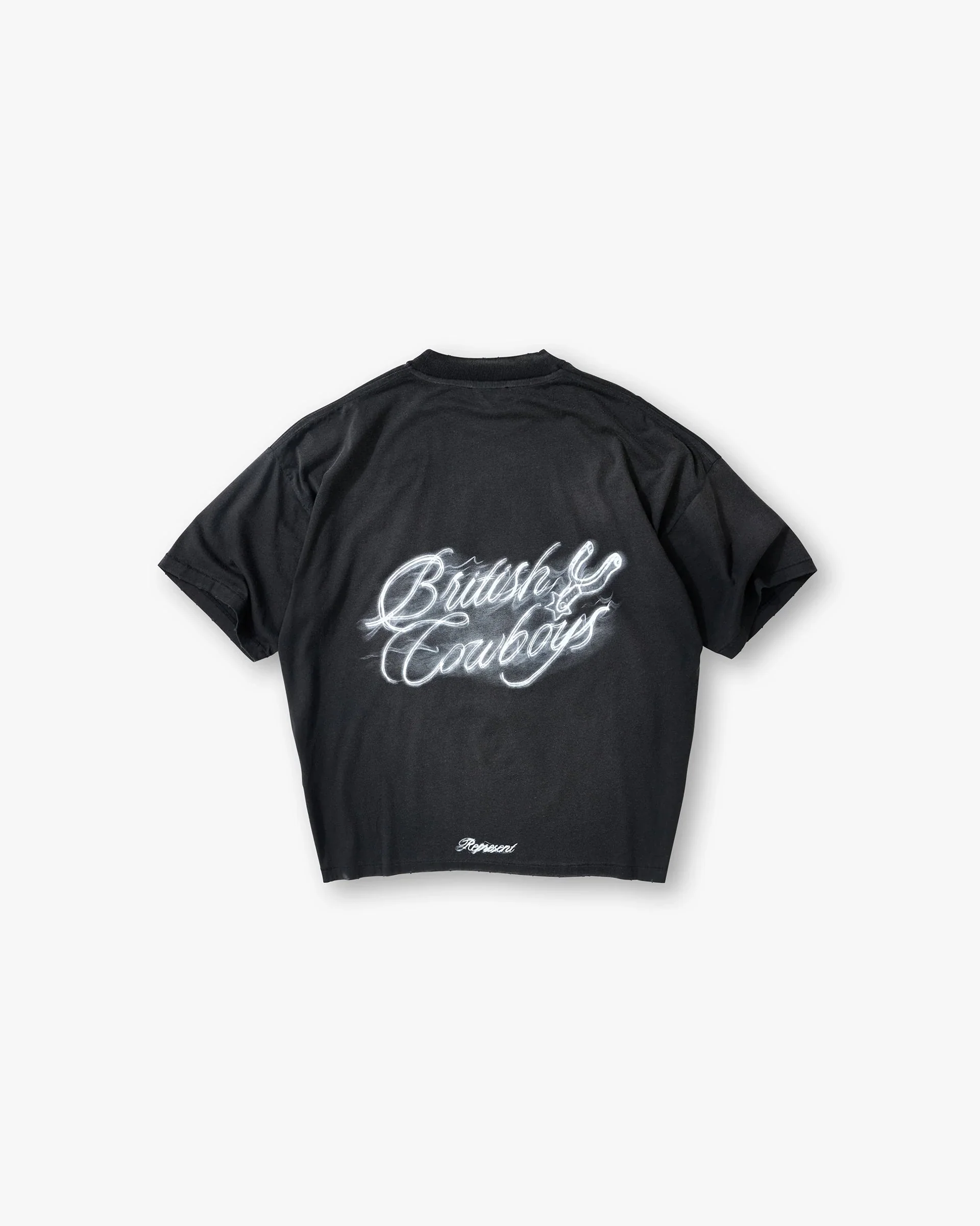 British Cowboys T-Shirt - Stained Black