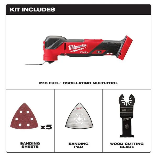 M18 FUEL 18-Volt Lithium-Ion Brushless Cordless Combo Kit (5-Tool) with Multi Tool, Jig Saw and Compact Router - Image 8