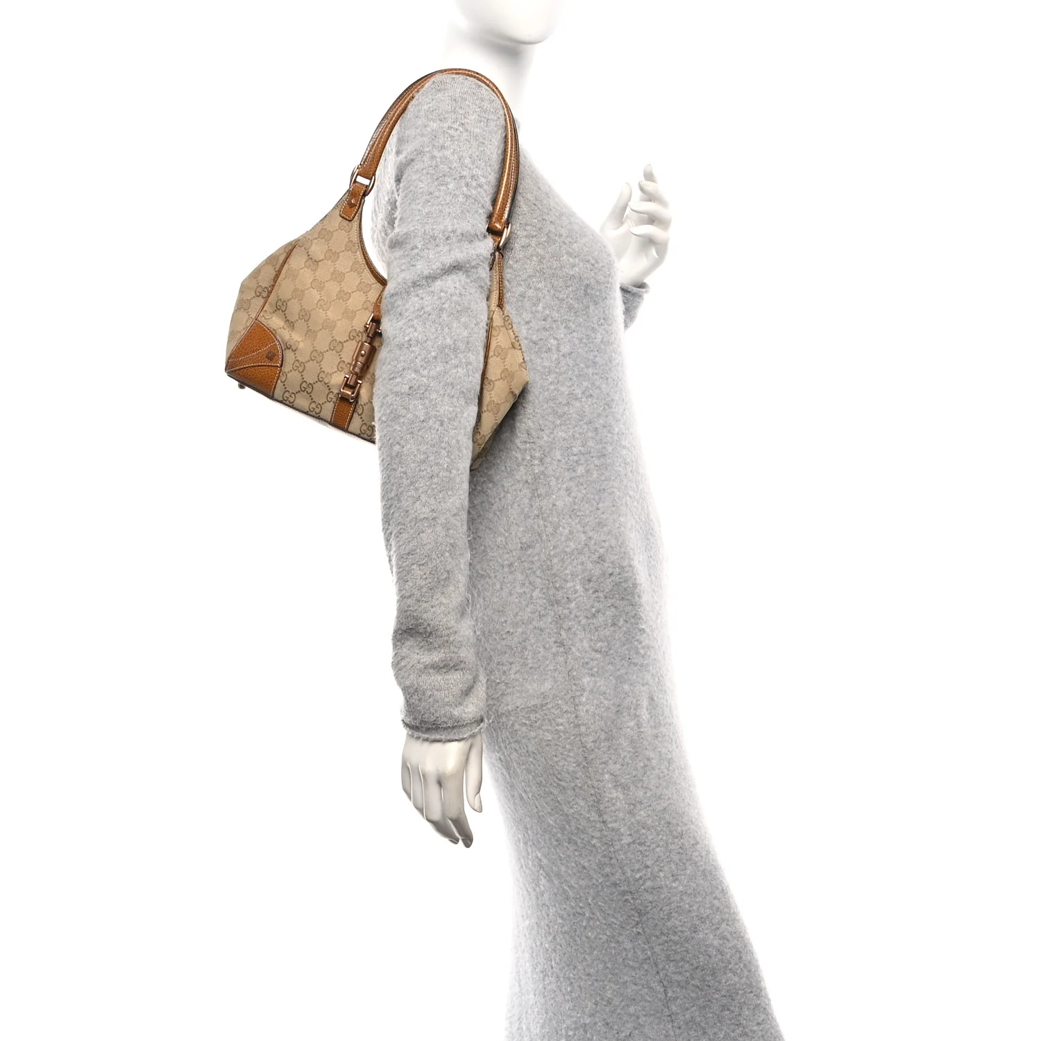 Monogram Calfskin Bardot Shoulder Bag