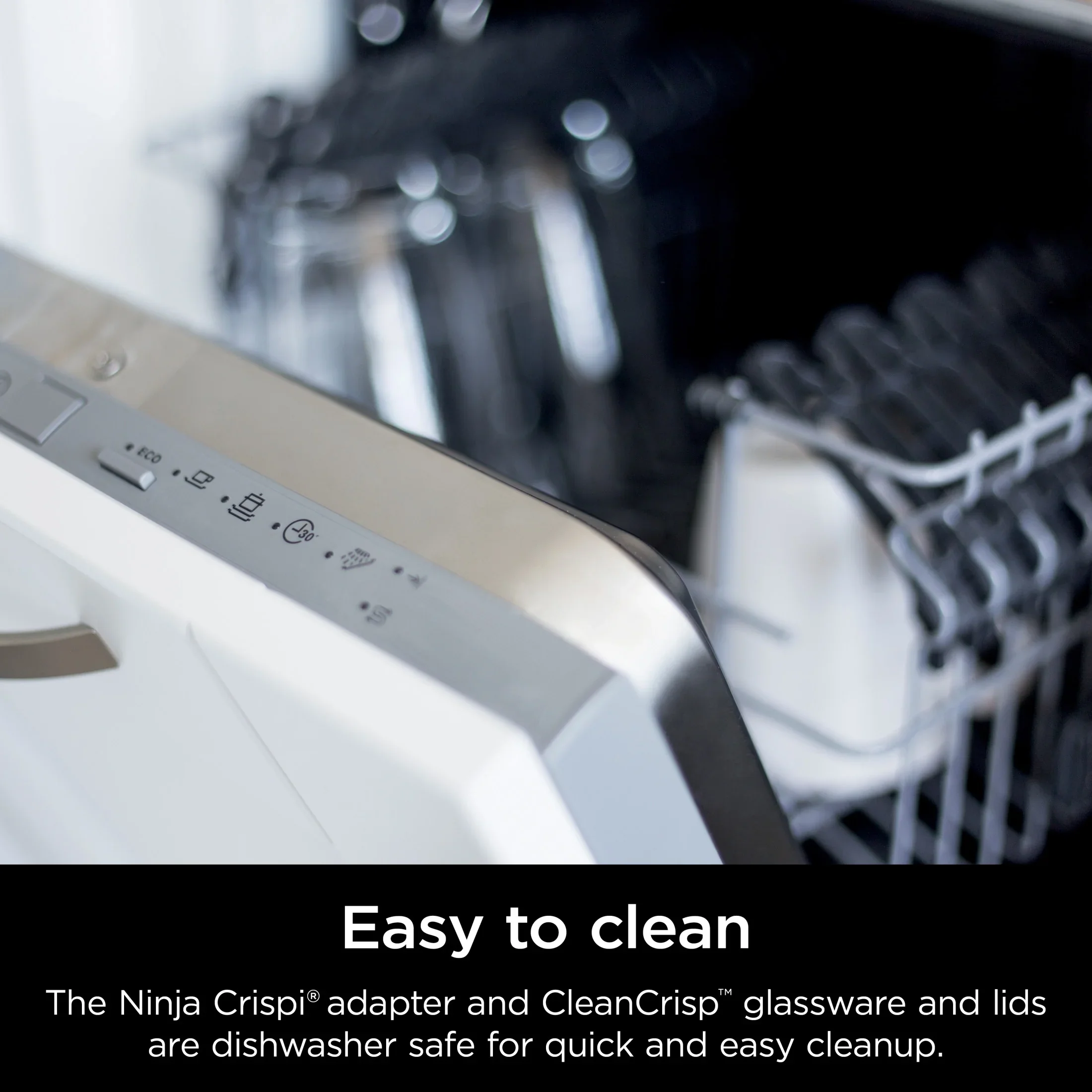 Ninja Crispi 4-in-1 Portable Glass Air Fryer Cooking System, 4-Qt & 6-Cup Containers, Cyberspace