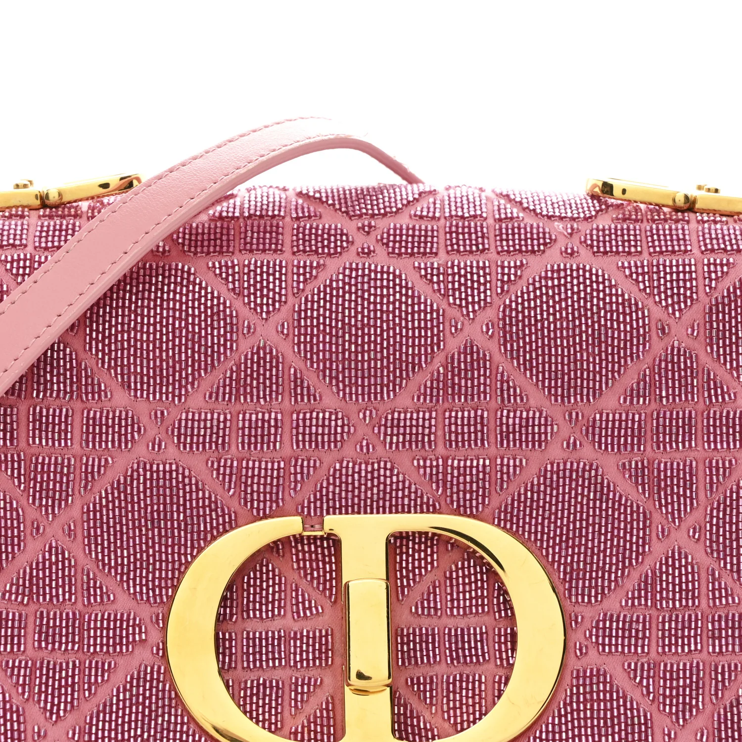 Calfskin Beaded Small Caro Bag Pink