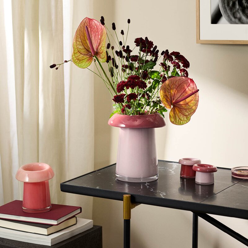 Soma vase 22,5 cm rose/terracotta