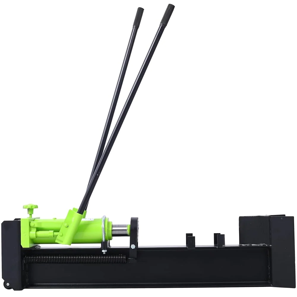 10 Ton Hydraulic Log Splitter Manual Horizontal Wood Cutter with 2-Speed