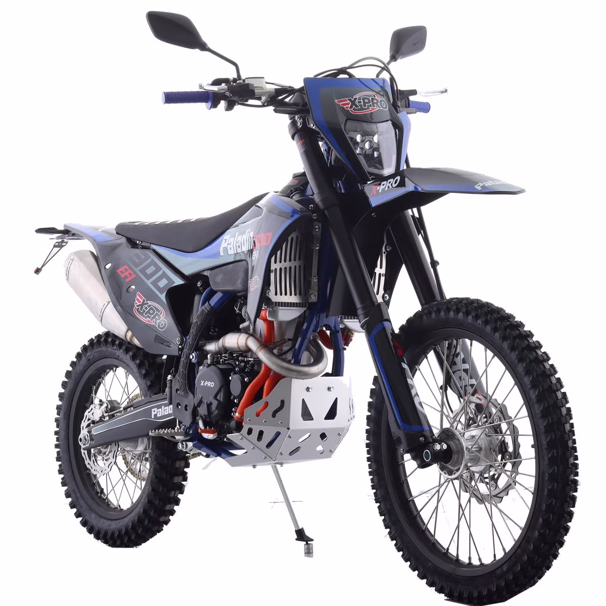 Paladin 300 EFI Dirt Bike with 6-Speed Manual Transmission and Balance Shaft and Dual Overhead Camshaft (DOHC) with Four Valves Engine, Electric Start! Big 21"/18" Wheels!(Blue)