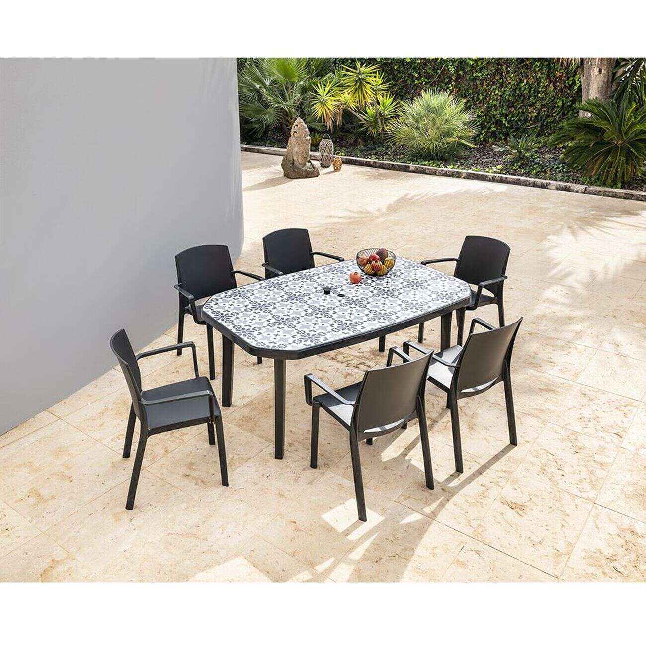 Chaise de jardin Paris plastique gris