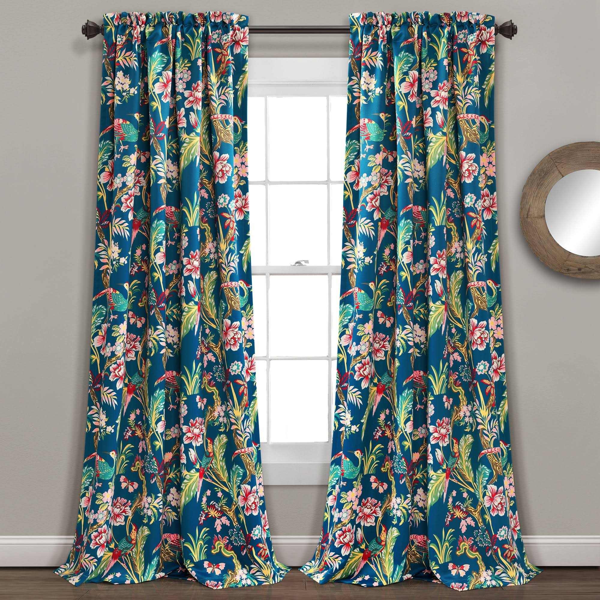 Lush Decor Dolores Room Darkening Floral Curtain Panel Pair - 52