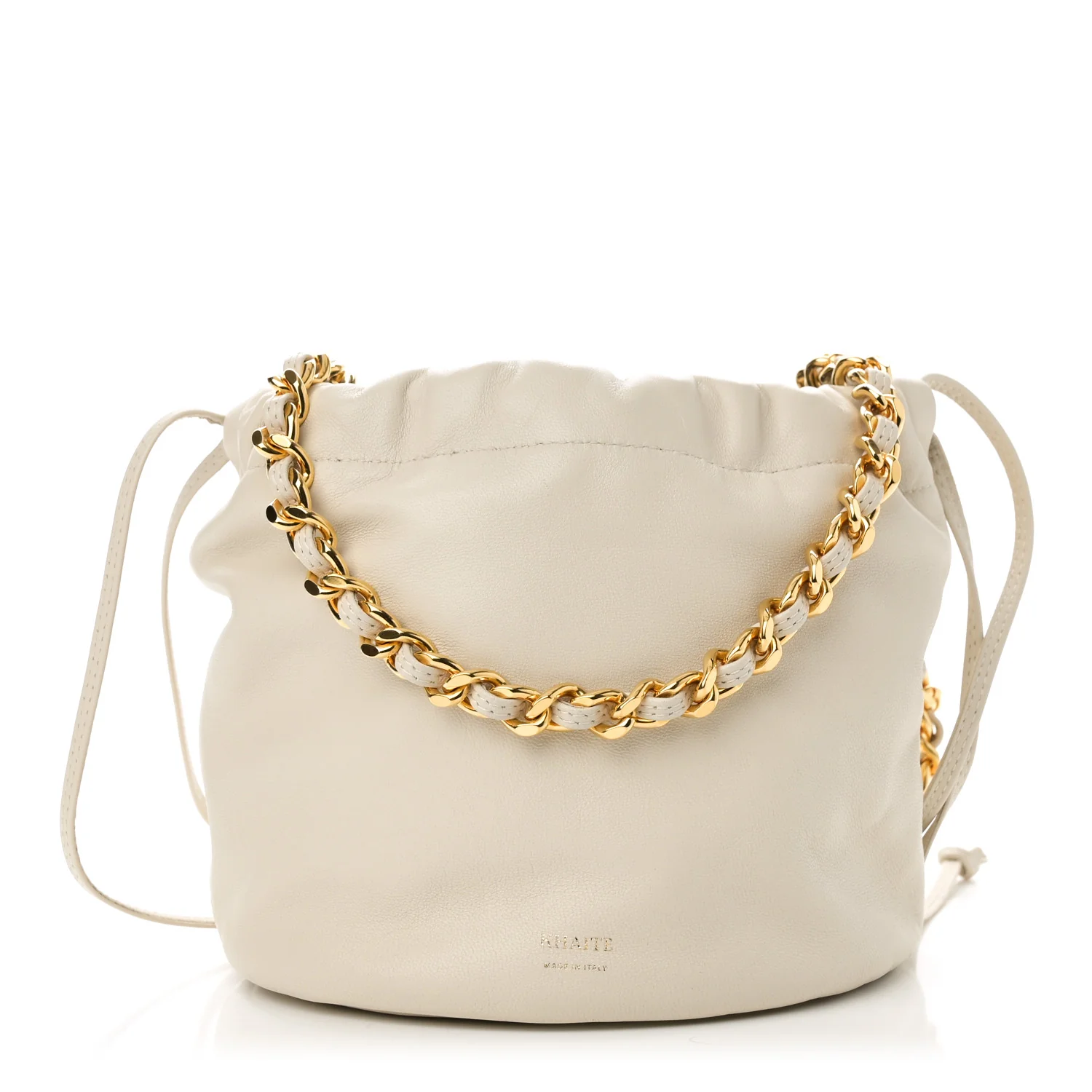 Smooth Calfskin Aria Bucket Bag Off White
