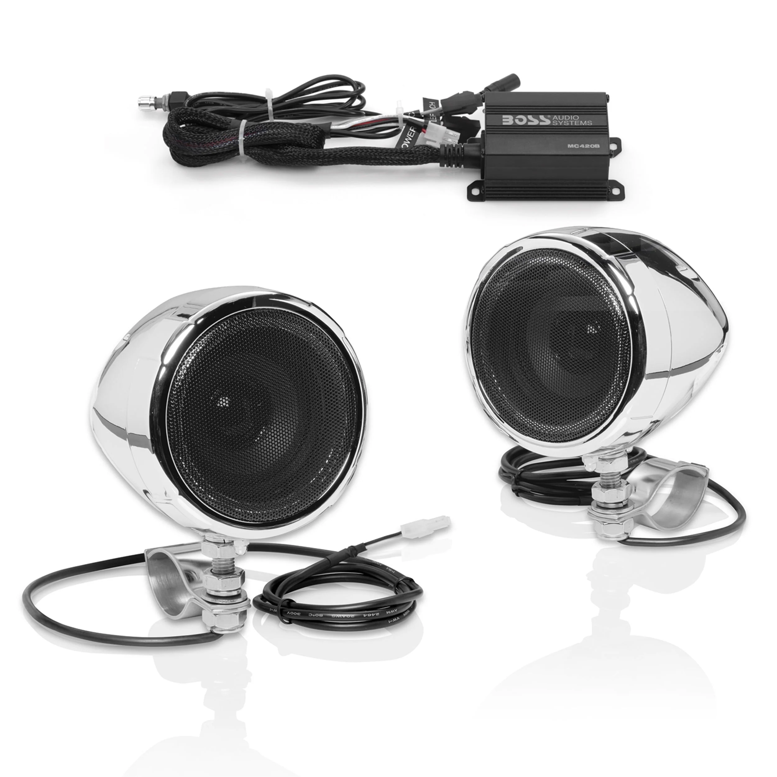 BOSS Audio Systems MC420B Motorcycle Speaker Amplifier, Bluetooth, 3