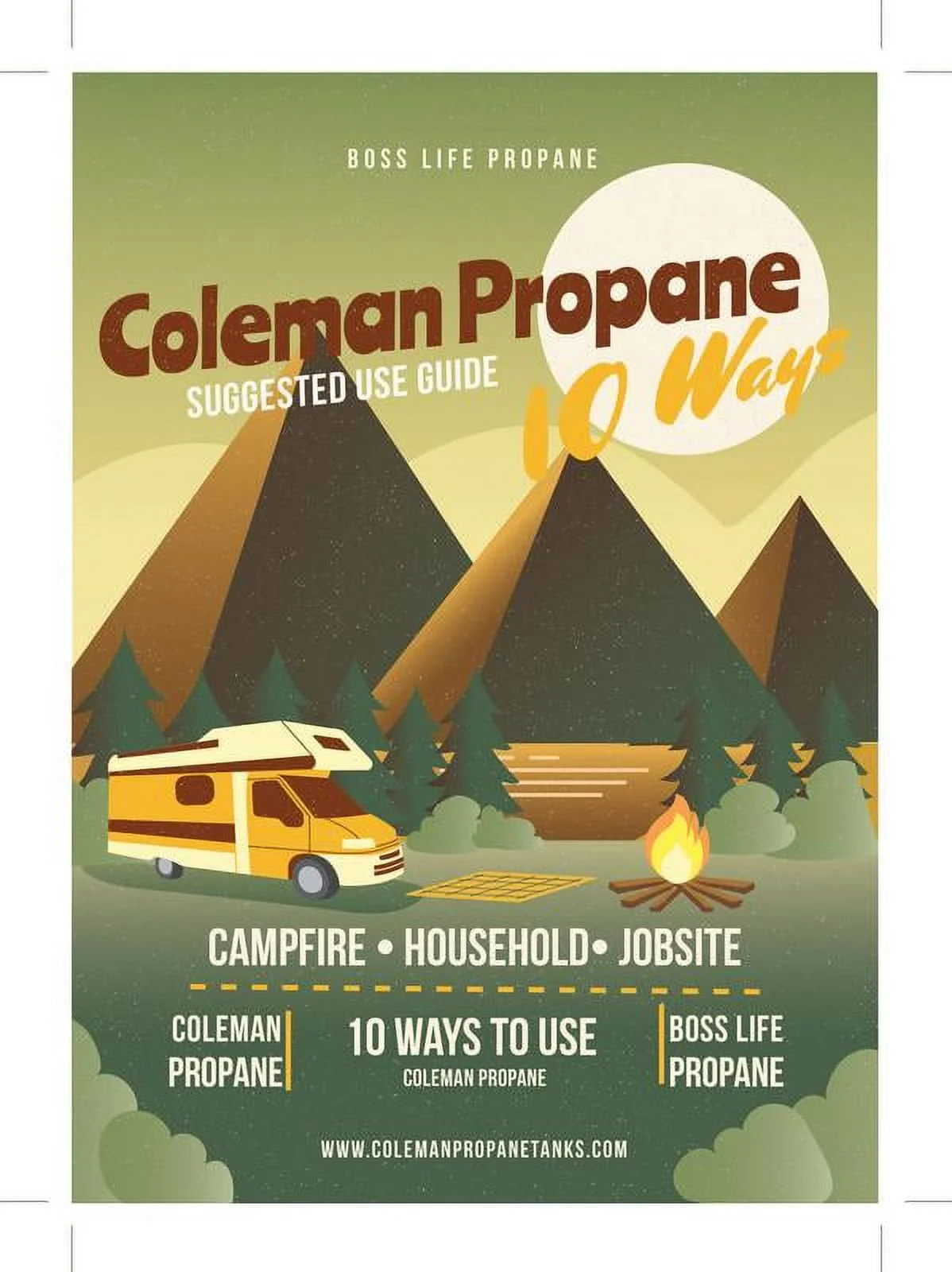 Coleman and Boss Life Delivery Propane Fuel Tank - 12 Cans