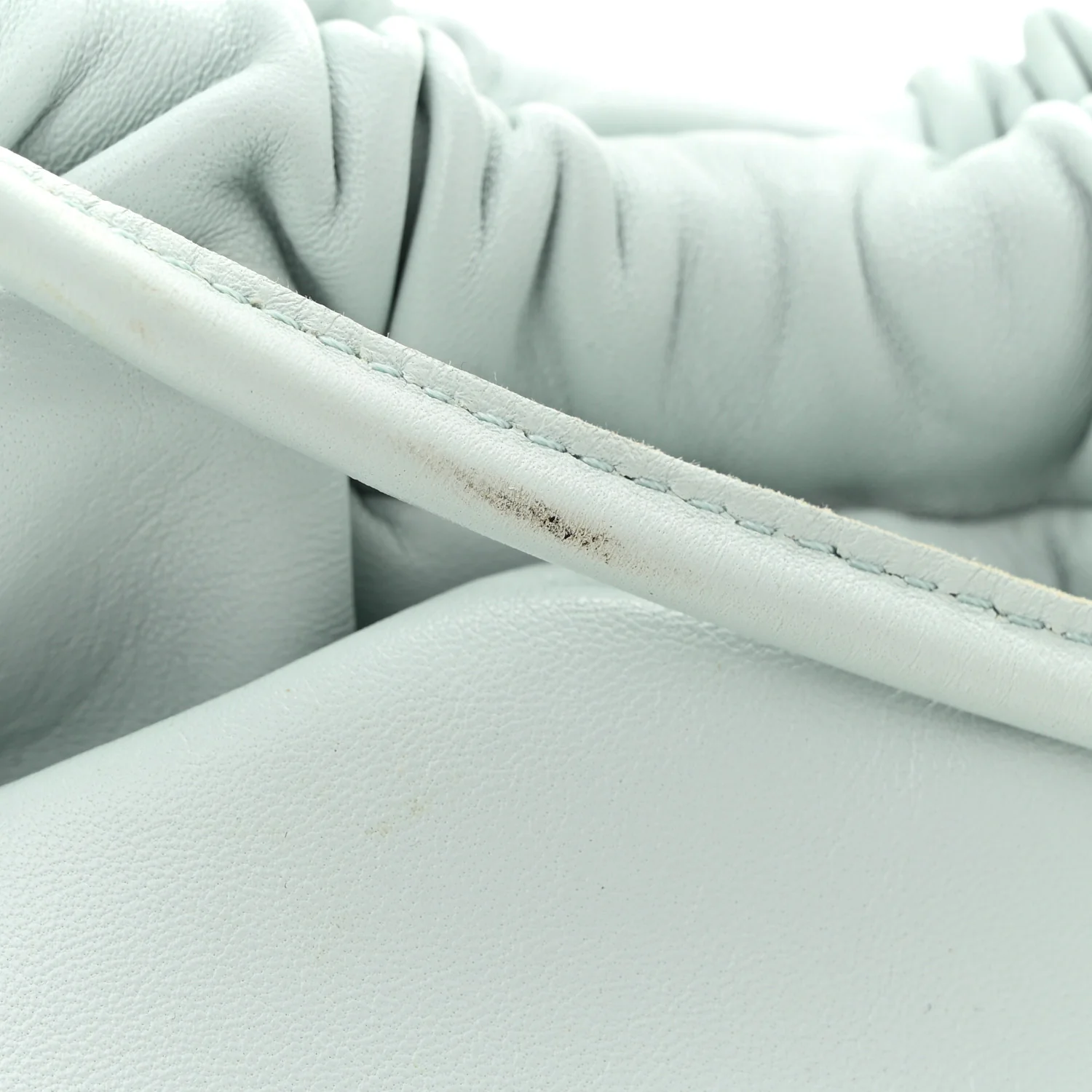 Lambskin Mini Cloud Clutch Seafoam
