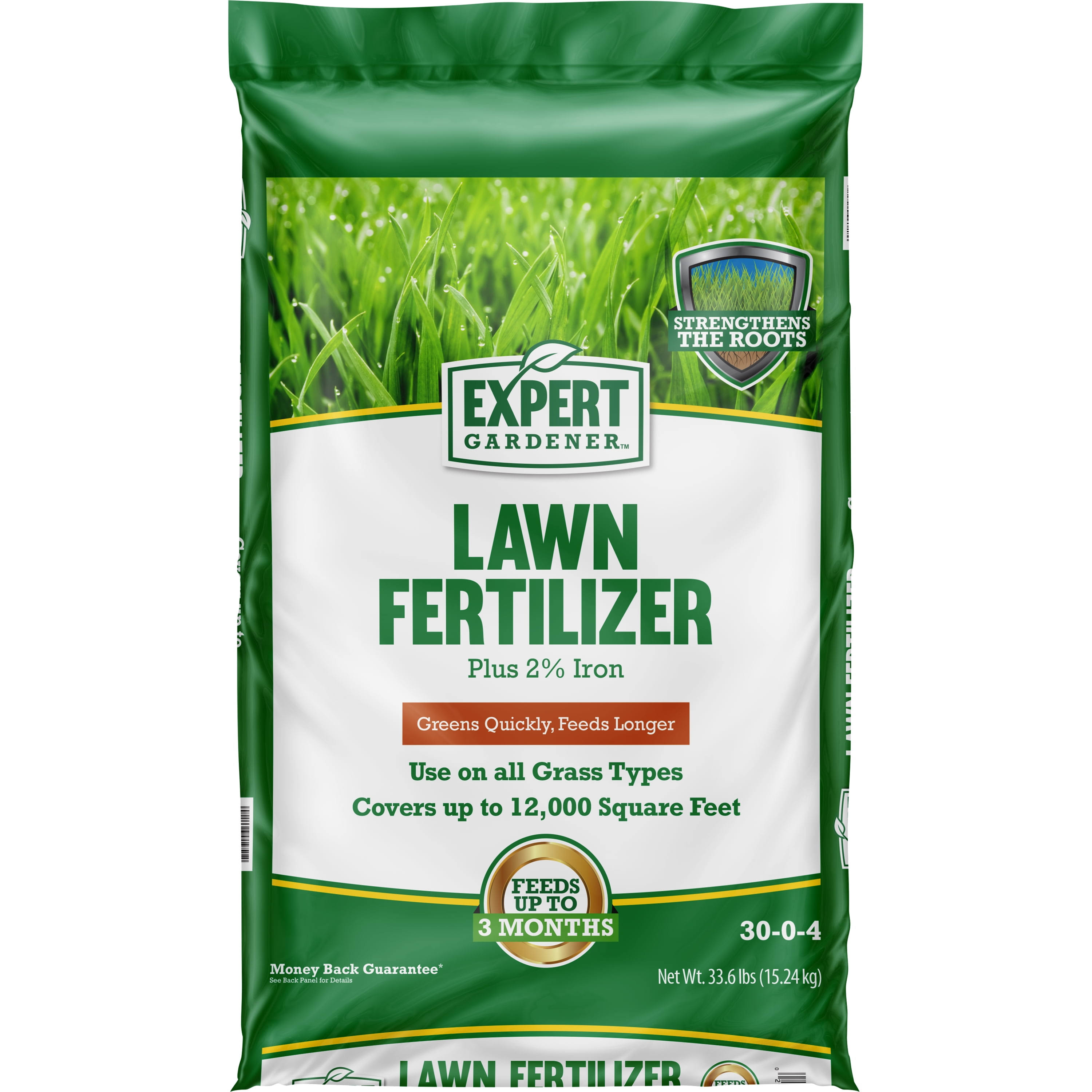 Expert Gardener Plus 2% Iron Lawn Food Fertilizer - 33.6 lb