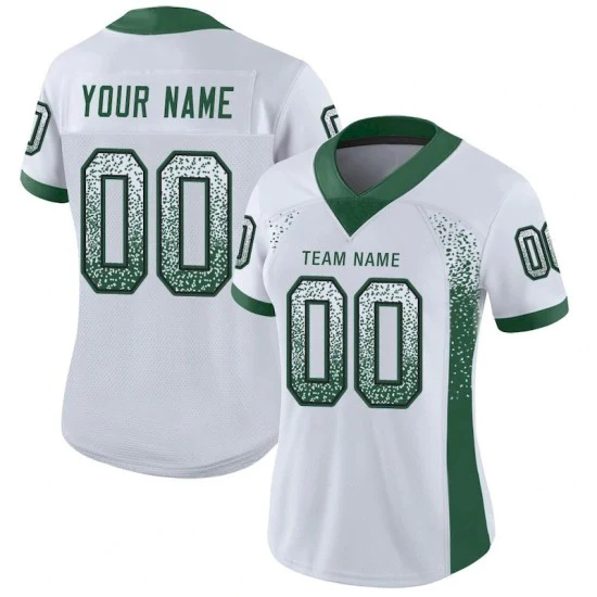 Custom White Grass Green-Black Mesh Drift Fashion Jersey