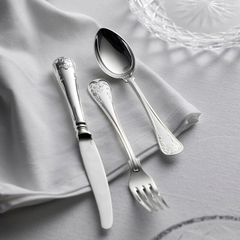 Gammal Fransk dessertskje/barneskje 16,2 cm 830