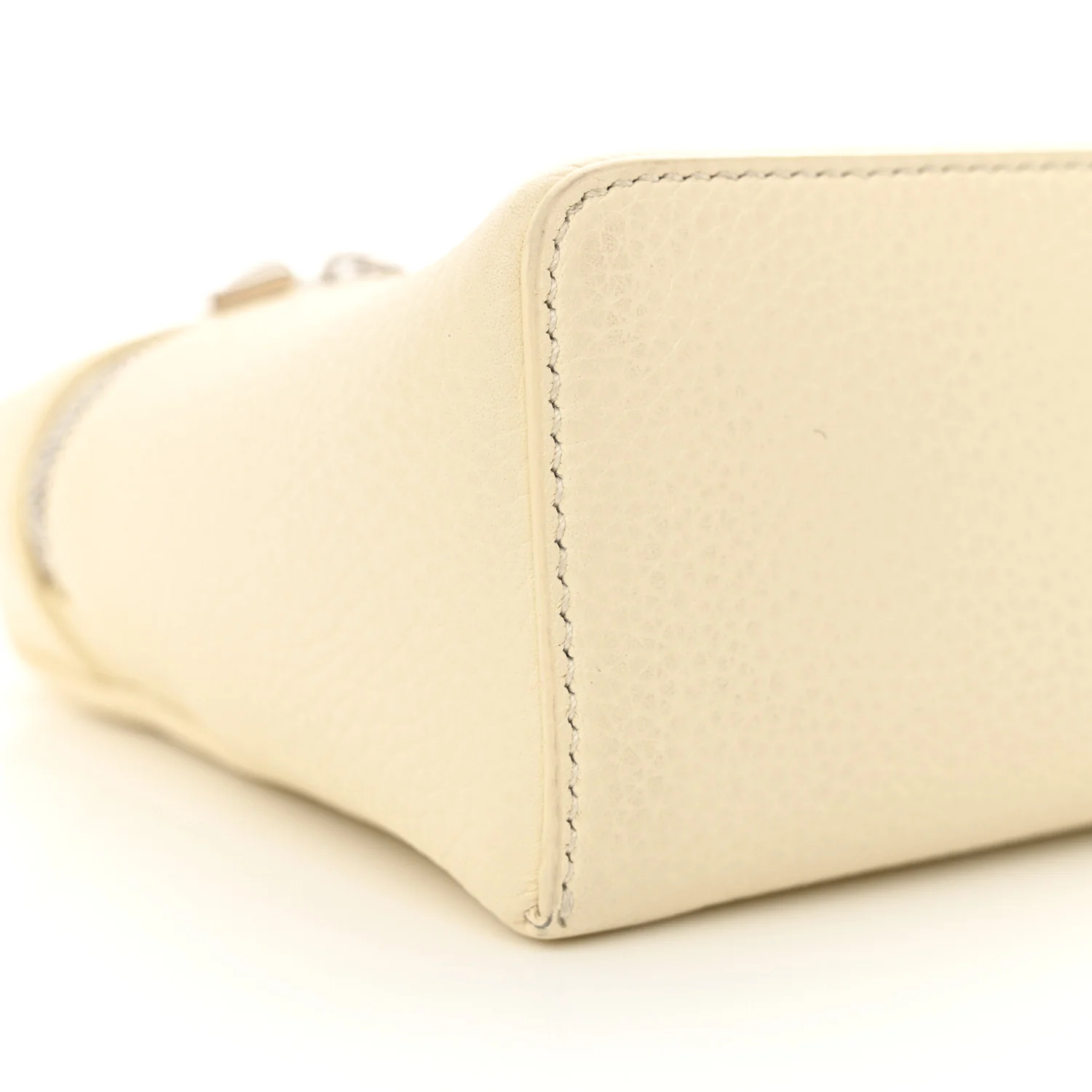 Grained Calfskin L19 Extra Pocket Pouch Whisper White