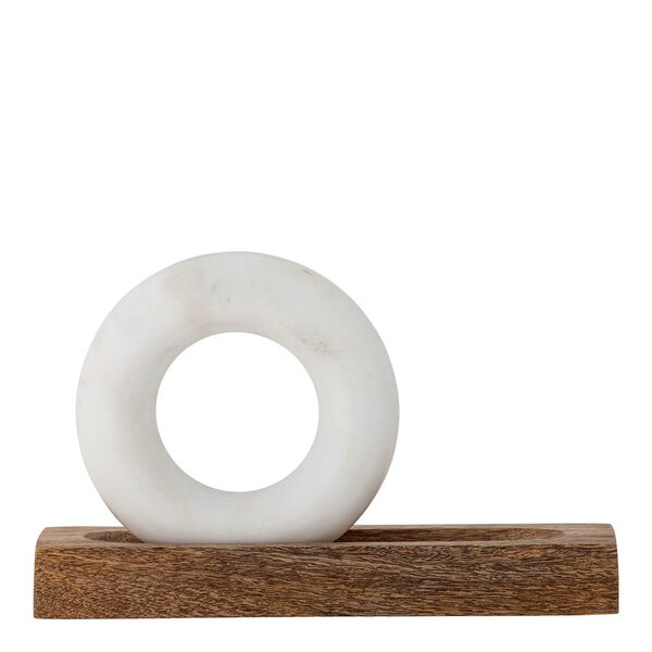 Morter og støter Manuella 2 stk 28x17x7 cm mangotre/marmor