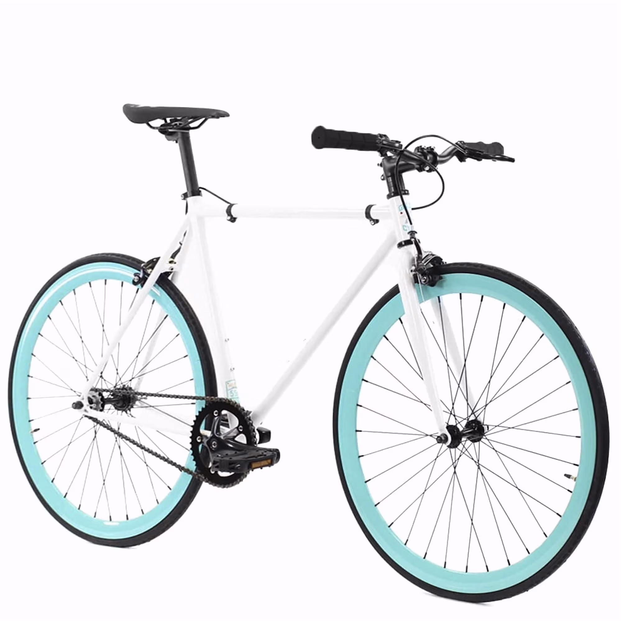 Single Speed Fixie Bike �C Lightweight Steel Frame, Flip-Flop Hub, 700c Wheels, Multiple Sizes Deep V Rims (Heaven, 48)(52 Centimeters) - Image 2