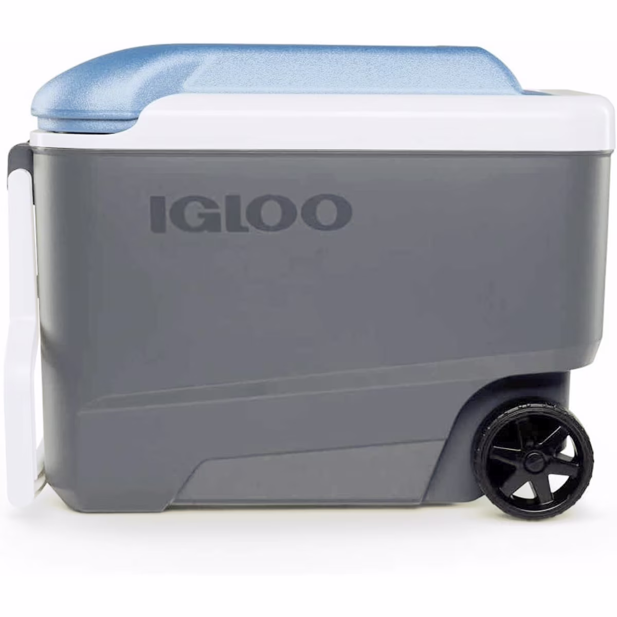MaxCold 40 qt. Roller Hard Cooler Jet Carbon/Ice Blue