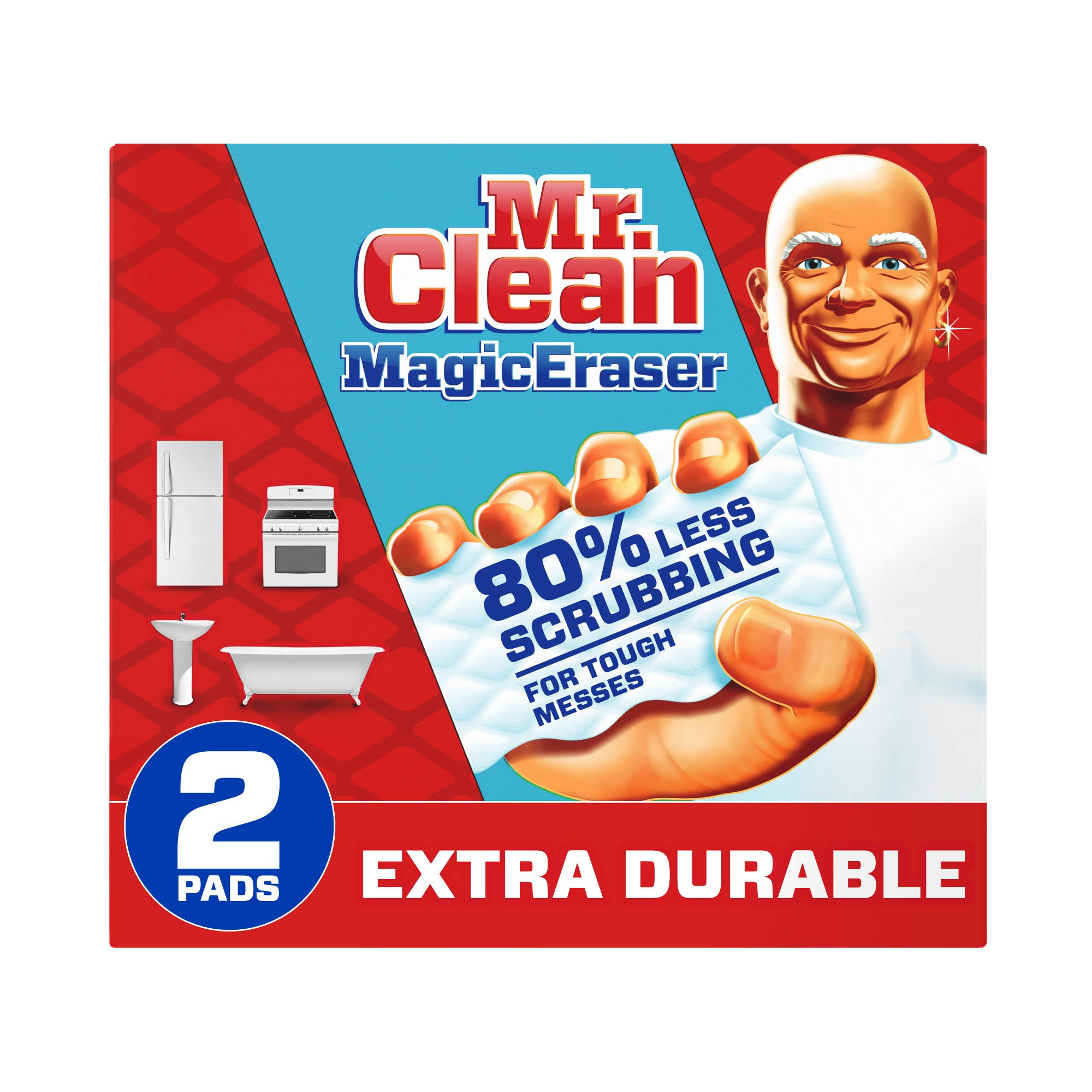 Mr. Clean Magic Eraser Cleaning Pads, Extra Durable - 2 pads