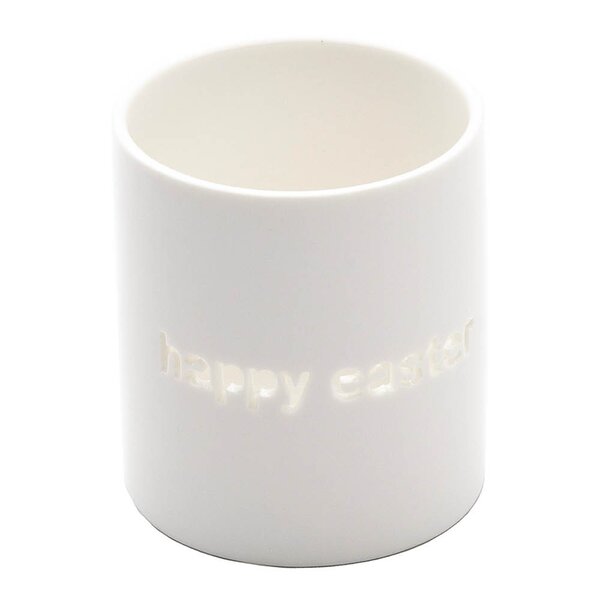 T-lysholder Happy Easter small hvit