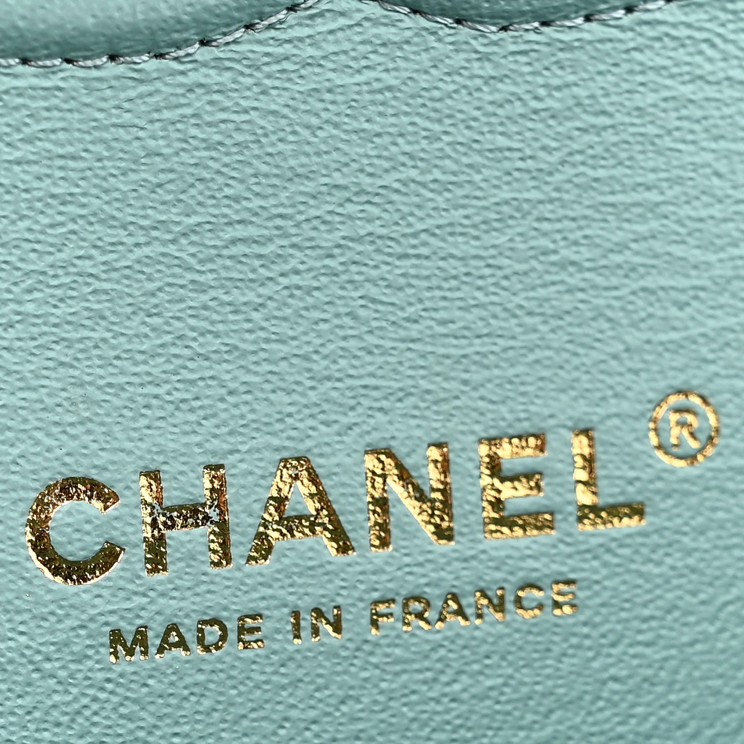 Caviar Quilted Medium Double Flap Light Blue