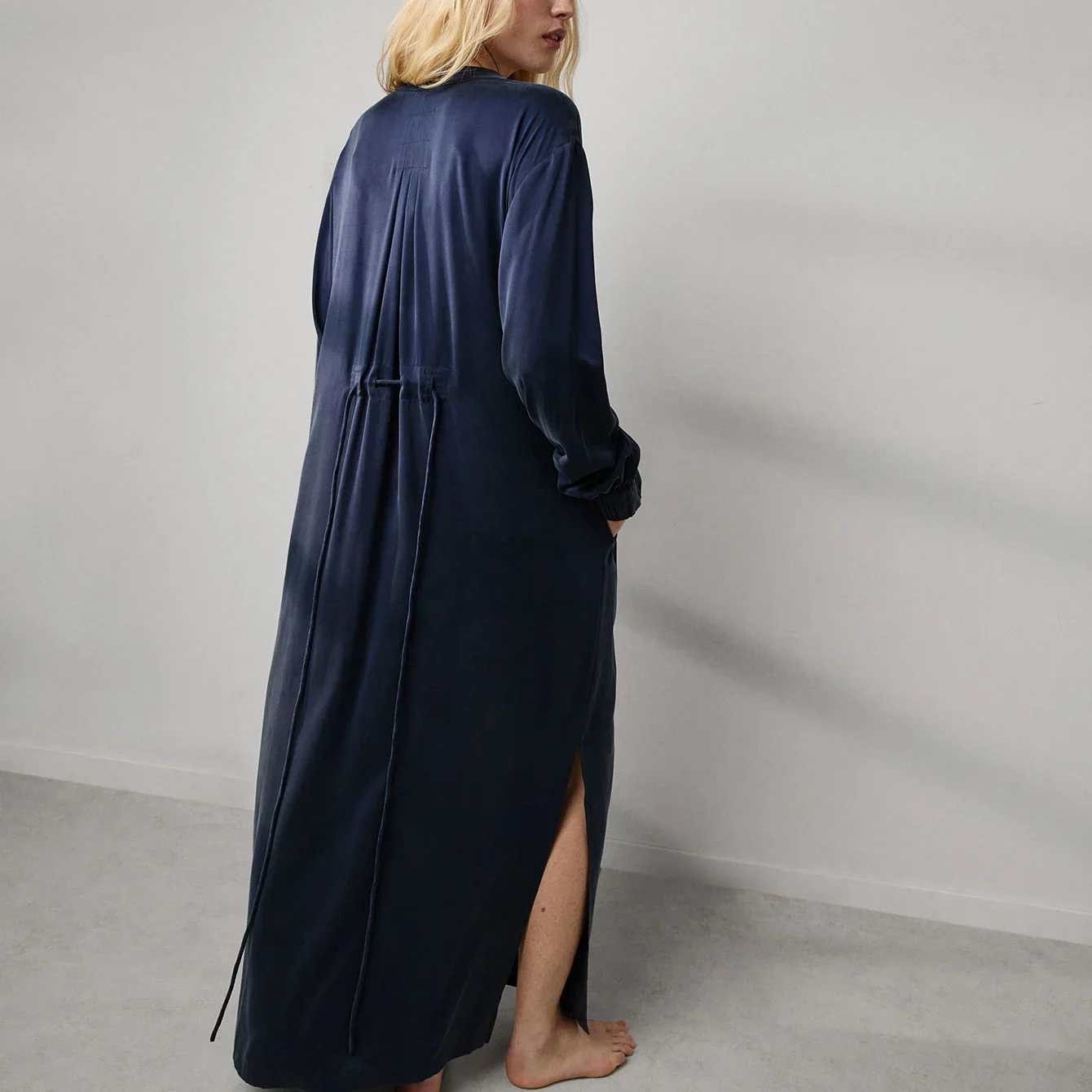 Washable Silk Long Robe