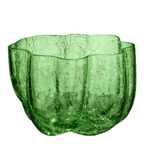 Crackle lyslykt 5,8 cm mørk grønn