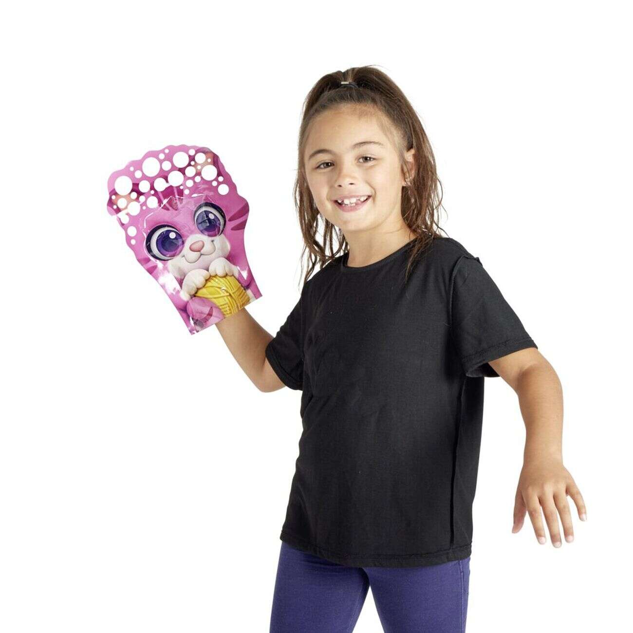 Gant plastique pour bulles de savon 14x22cm (3 modèles)