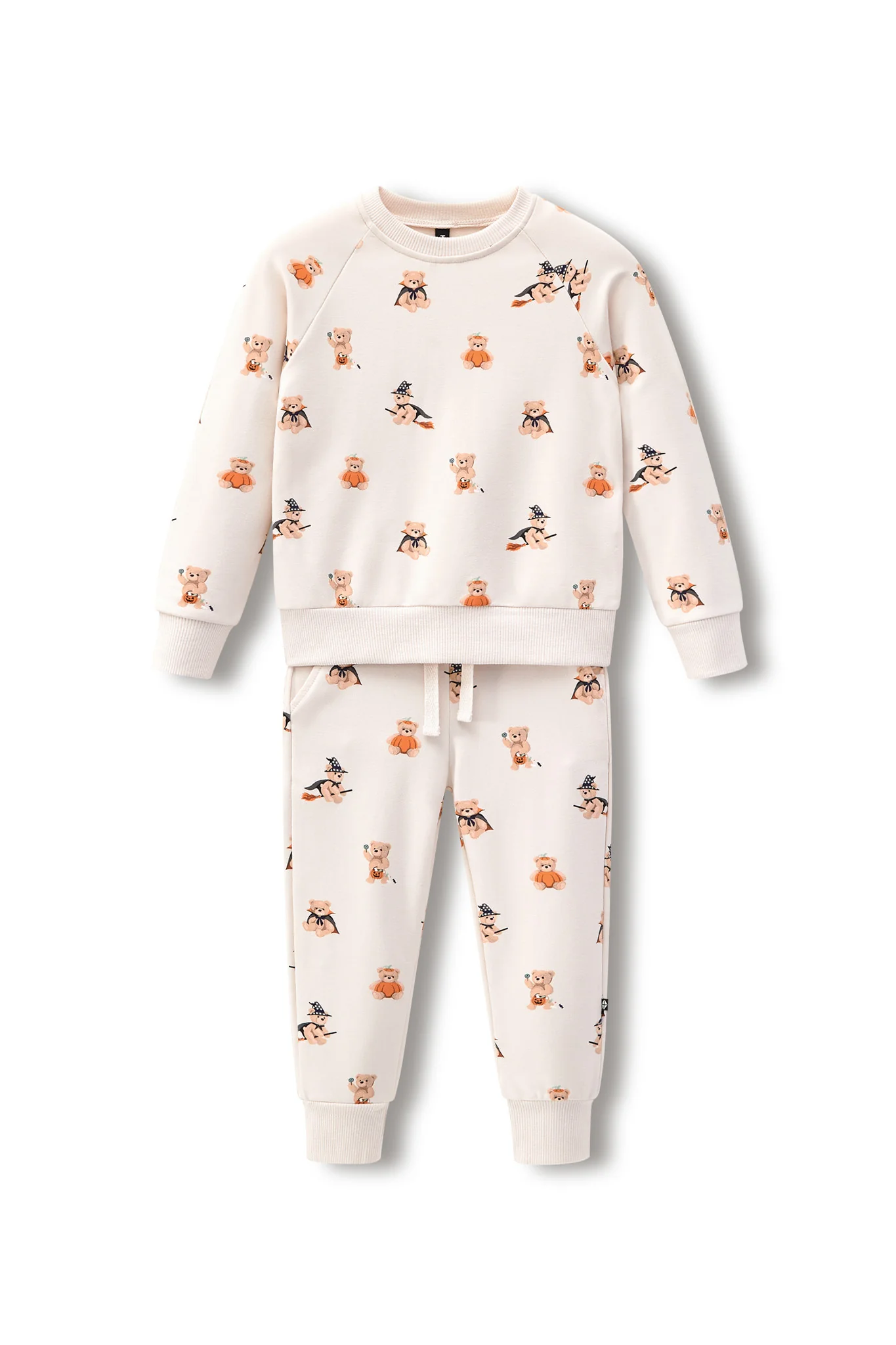 Long Sleeve Jogger Set in Halloween Teddy