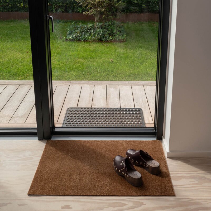 Unicolor gulvmatte 90x60 cm cognac