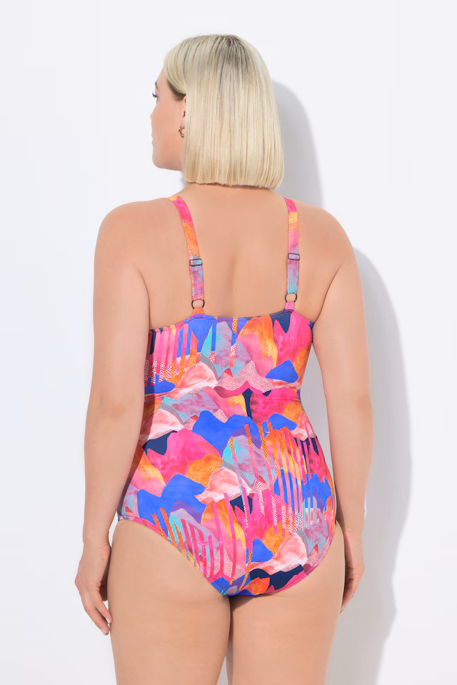 Watercolor Wrap Look Swimsuit